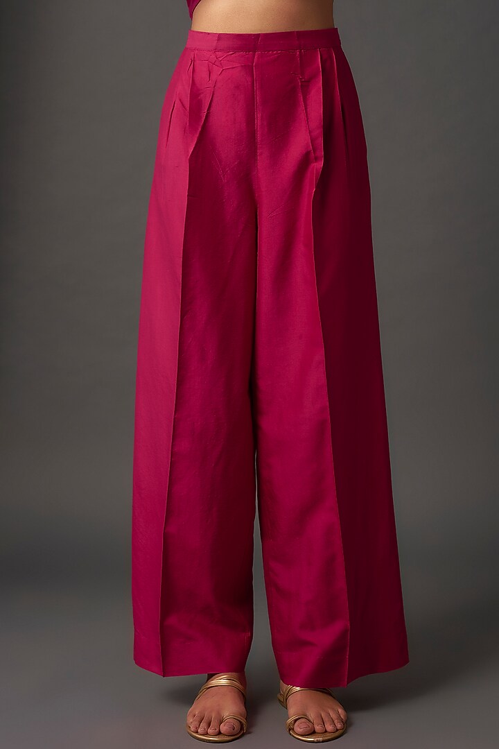 Pink Silk Zardosi Embroidered Kaftan Set by Jayanti Reddy at Pernia's Pop Up Shop