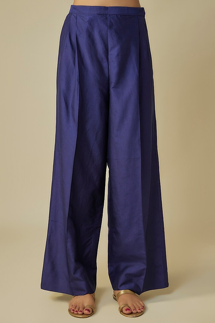 Purple Silk Zardosi Embroidered Kaftan Set by Jayanti Reddy at Pernia's Pop Up Shop