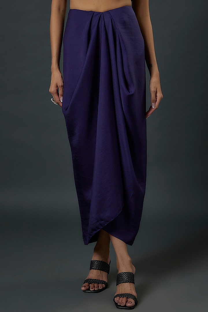 Purple Organza Zardosi Embroidered Cape Set by Jayanti Reddy at Pernia's Pop Up Shop