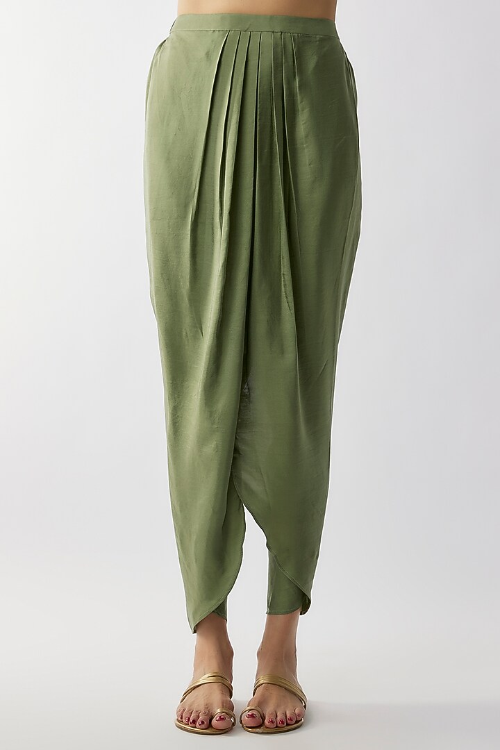Mint Green Grey Silk Zari Embroidered Kurta Set by Jayanti Reddy at Pernia's Pop Up Shop