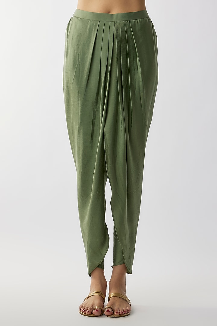 Mint Green Silk Zari Embroidered Kurta Set by Jayanti Reddy at Pernia's Pop Up Shop