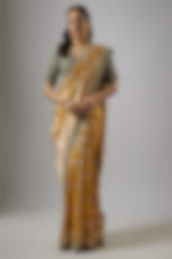 Yellow Banarasi Bridal Saree Set by Jayanti Reddy at Pernia's Pop Up Shop