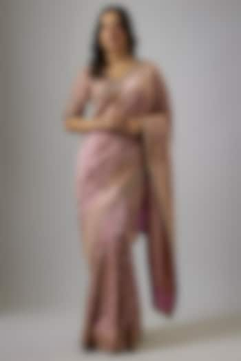 Lilac Banarasi Saree Set by Jayanti Reddy at Pernia's Pop Up Shop