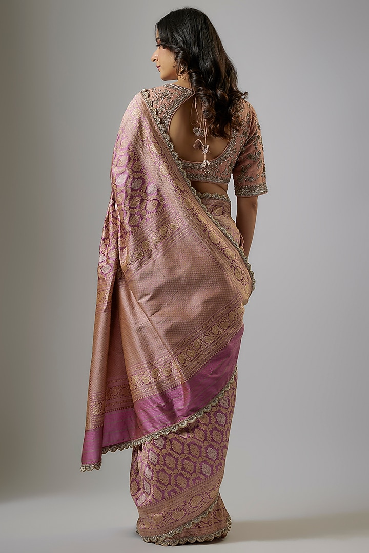 Lilac Banarasi Bridal Saree Set by Jayanti Reddy at Pernia's Pop Up Shop