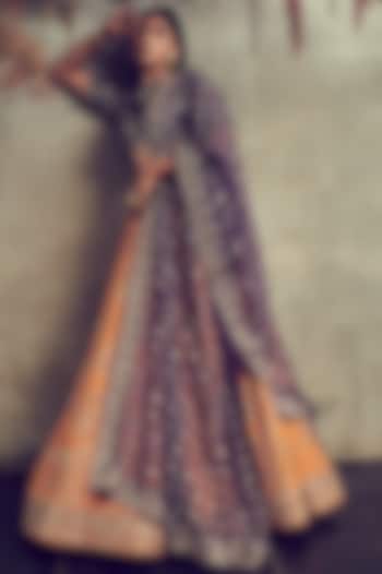 Yellow Raw Silk Embroidered Bridal Lehenga Set by Jayanti Reddy at Pernia's Pop Up Shop