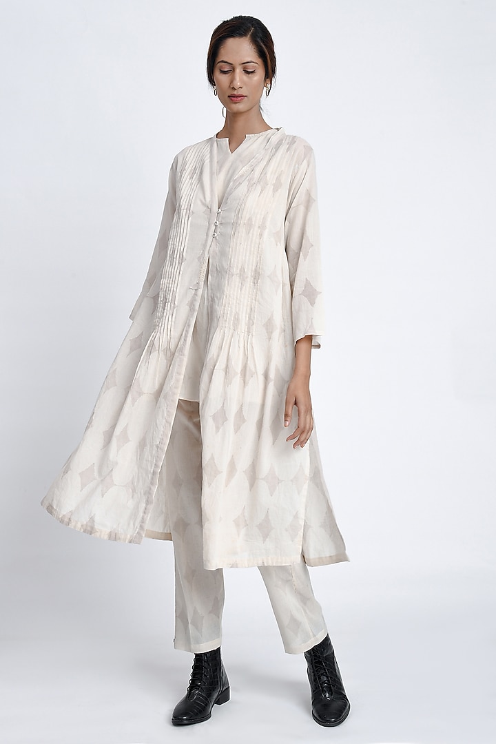 Sand Colored Soft Cotton Printed Co-Ord Set by Jayati Goenka at Pernia's Pop Up Shop