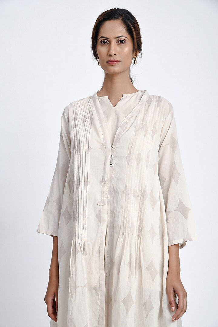 Sand Colored Soft Cotton Printed Co-Ord Set by Jayati Goenka at Pernia's Pop Up Shop