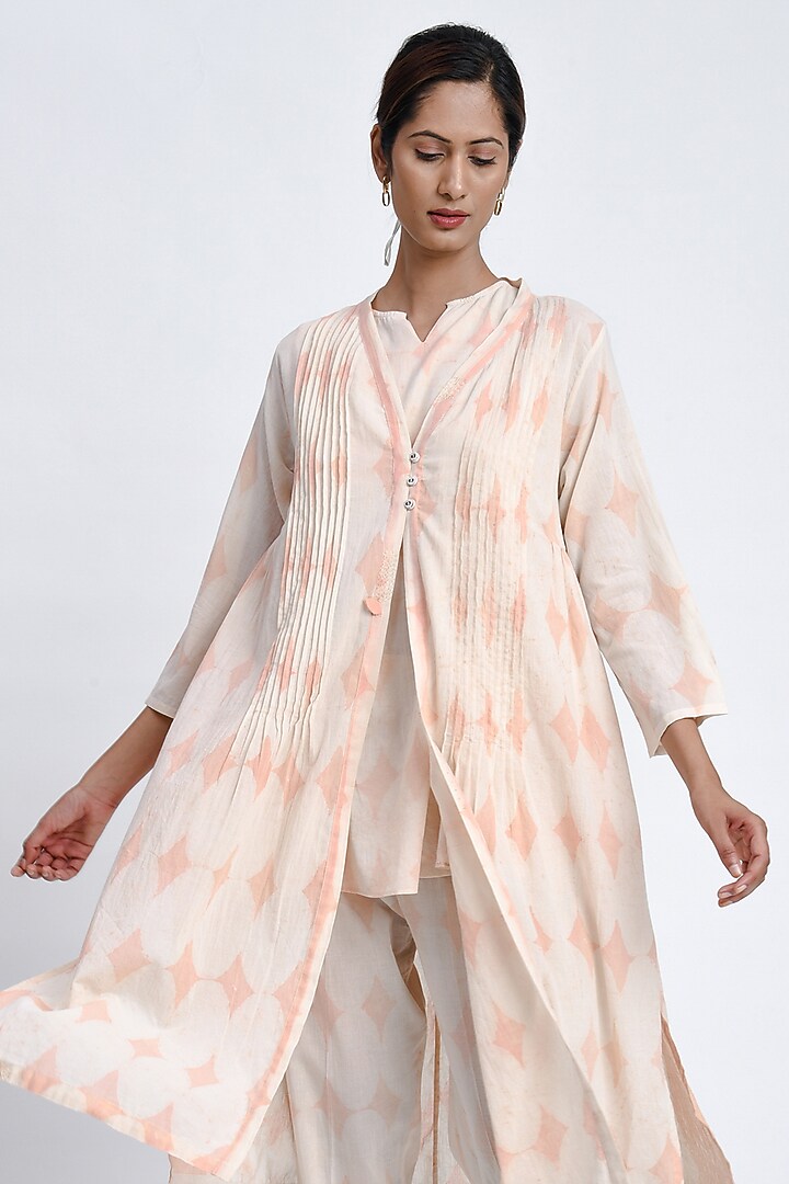 Blush Pink Soft Cotton Printed Co-Ord Set by Jayati Goenka at Pernia's Pop Up Shop