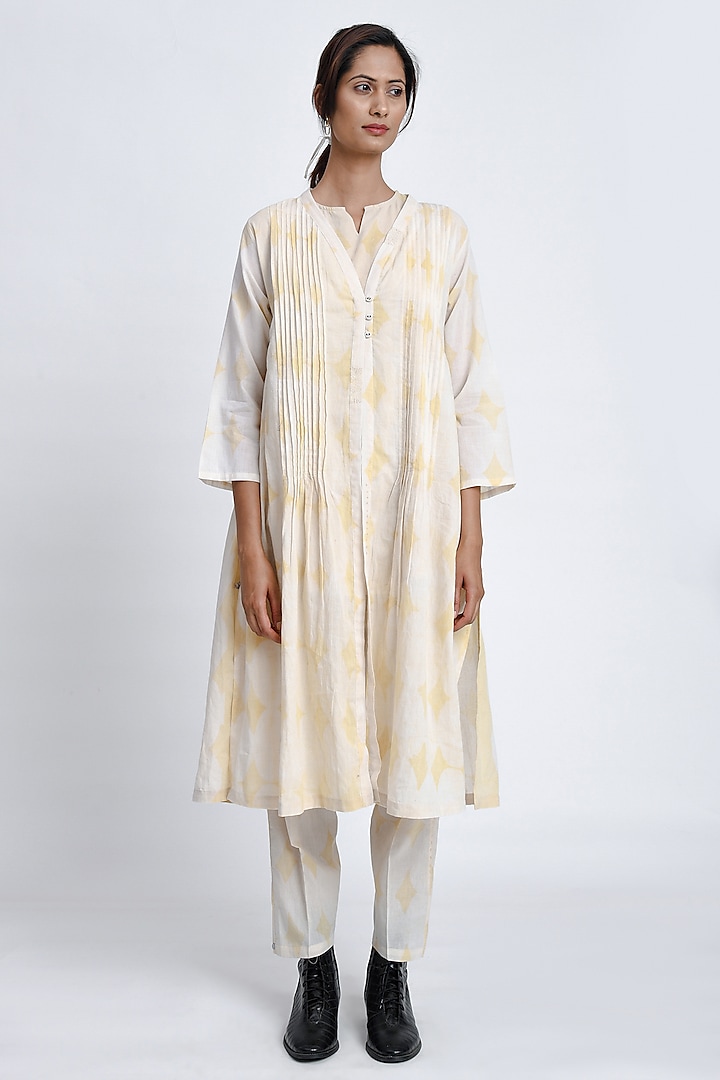 Hay Colored Soft Cotton Printed Co-Ord Set by Jayati Goenka at Pernia's Pop Up Shop