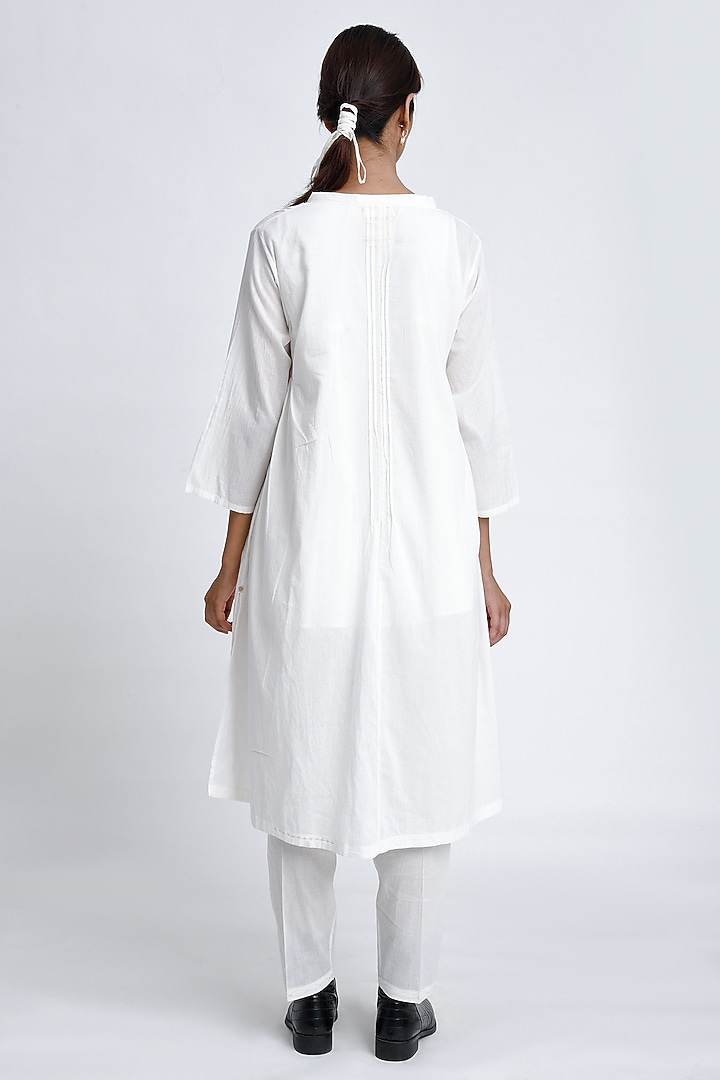 White Soft Cotton Co-Ord Set by Jayati Goenka at Pernia's Pop Up Shop