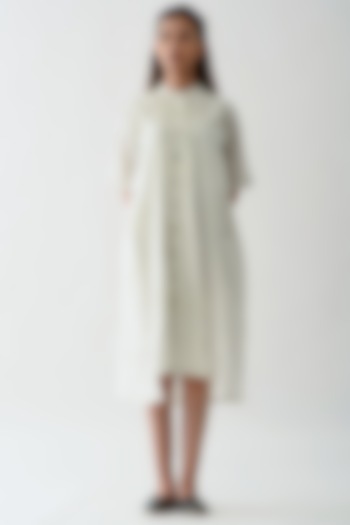 White Striped Shirt Dress by Jayati Goenka