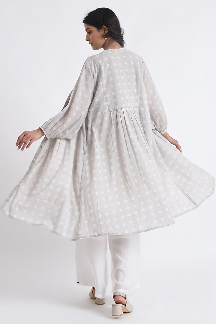 Grey Soft Cotton Printed Co-Ord Set by Jayati Goenka at Pernia's Pop Up Shop