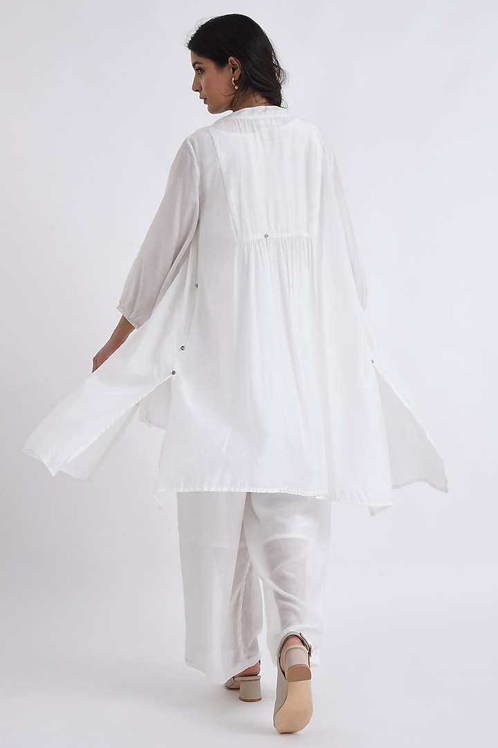 White Soft Cotton Printed Co-Ord Set by Jayati Goenka at Pernia's Pop Up Shop
