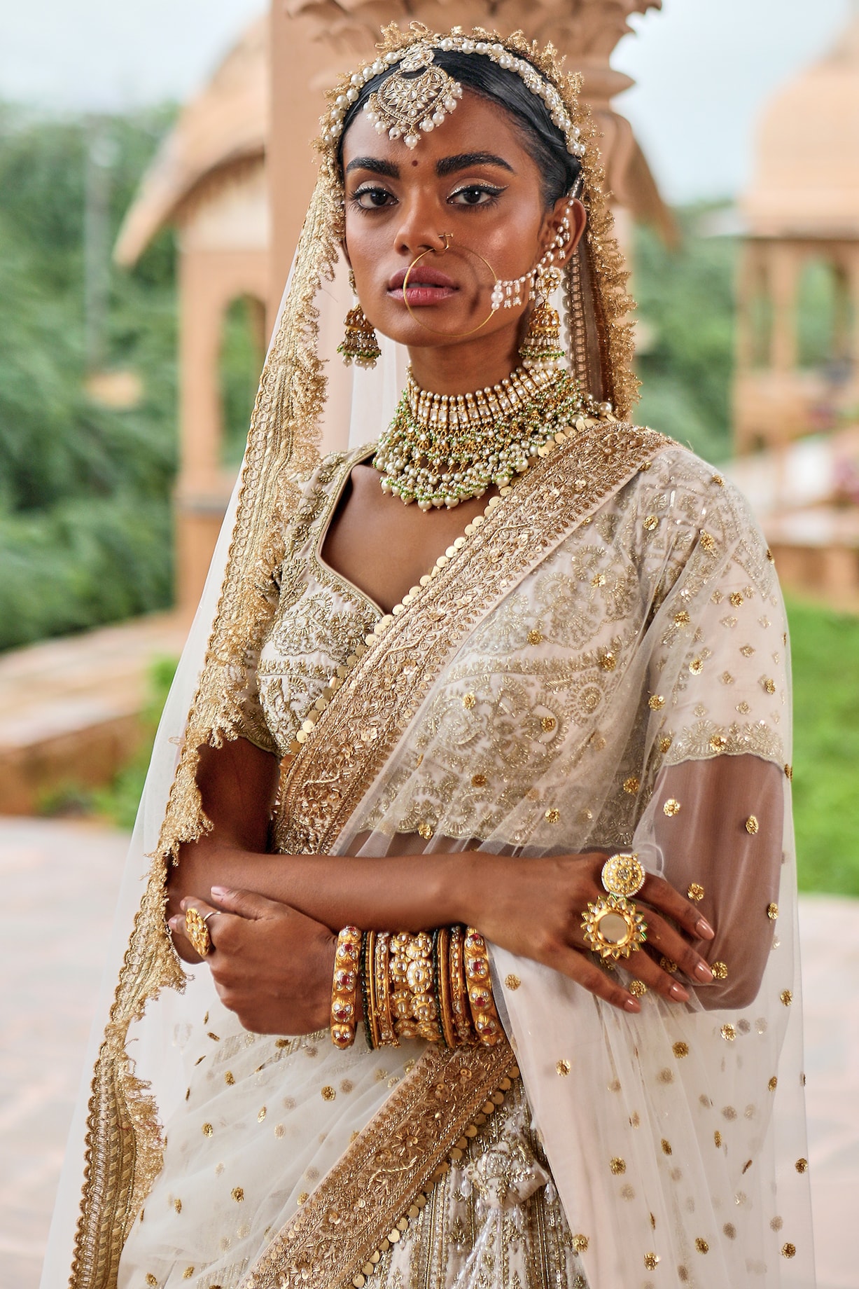 bridal lehenga for dusky complexion