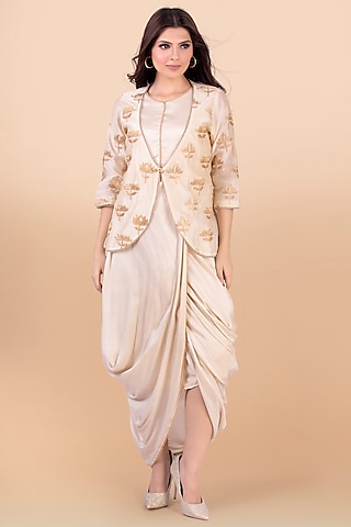 Buy Satin Dress With Jacket for Women Online from India s Luxury Designers 2024