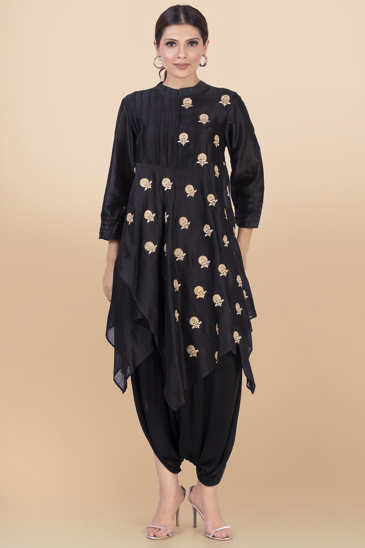 Black Dhoti Jumpsuit by Jajobaa at Pernia's Pop Up Shop