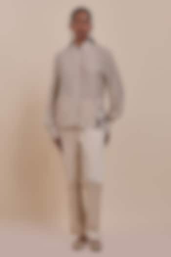 Ivory Cupro Viscose Top by JJV.Kapurthala By JJ Valaya at Pernia's Pop Up Shop