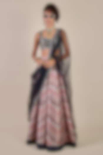 Multi-Colored Synthetic Silk Printed Kalidar Skirt Set by JJV.Kapurthala By JJ Valaya Men at Pernia's Pop Up Shop