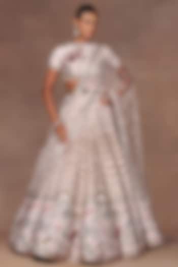 Blush Pink Sequins Embroidered & Printed Bridal Lehenga Set by JJ Valaya at Pernia's Pop Up Shop