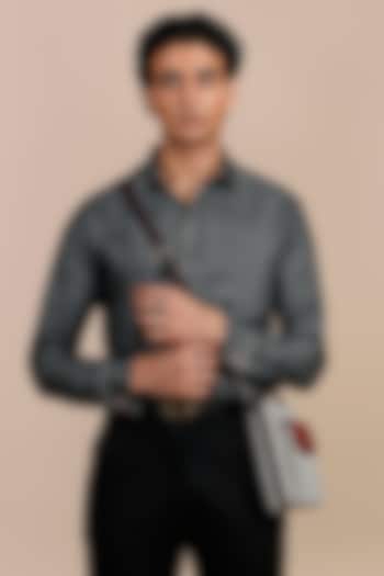 Black Silk Wedding Shirt by JJV.Kapurthala By JJ Valaya Men at Pernia's Pop Up Shop