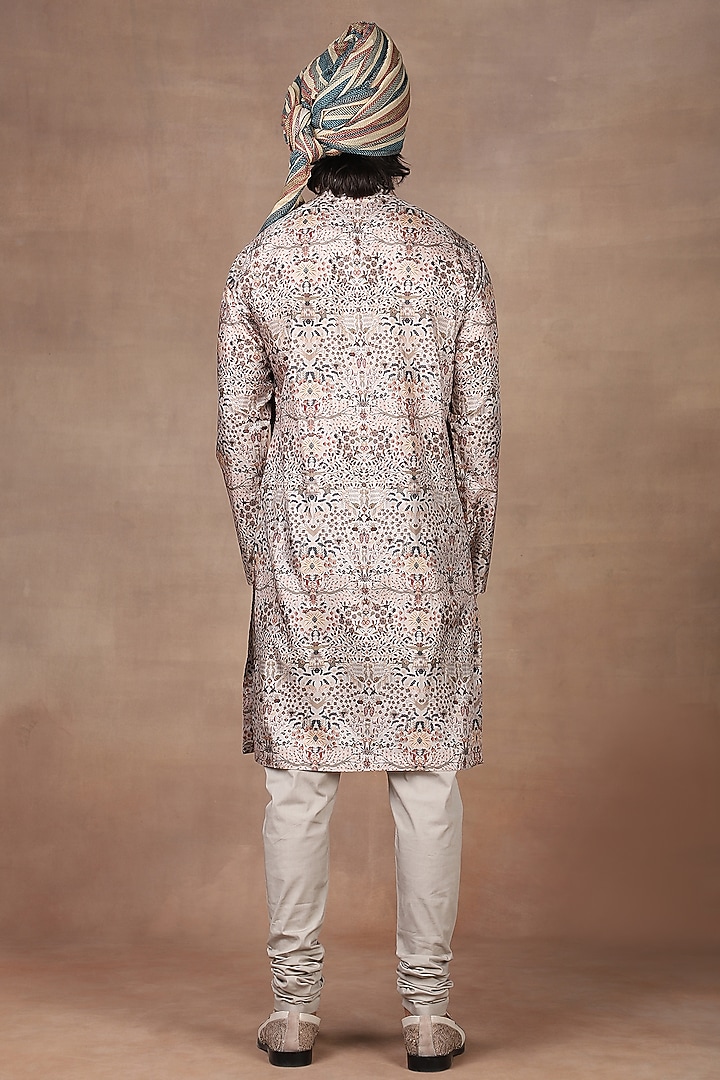 Multi-Colored Silk Kurta Set by JJ Valaya Men at Pernia's Pop Up Shop