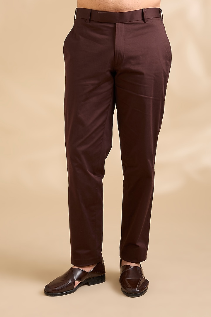 Brown Velvet Embroidered Groom Bandhgala Set by JJ Valaya Men at Pernia's Pop Up Shop