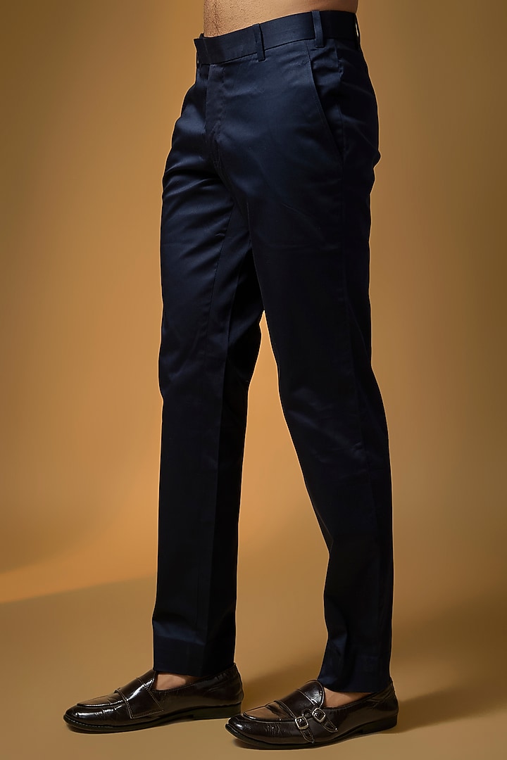 Blue Silk Groom Bandhgala Set by JJ Valaya Men at Pernia's Pop Up Shop
