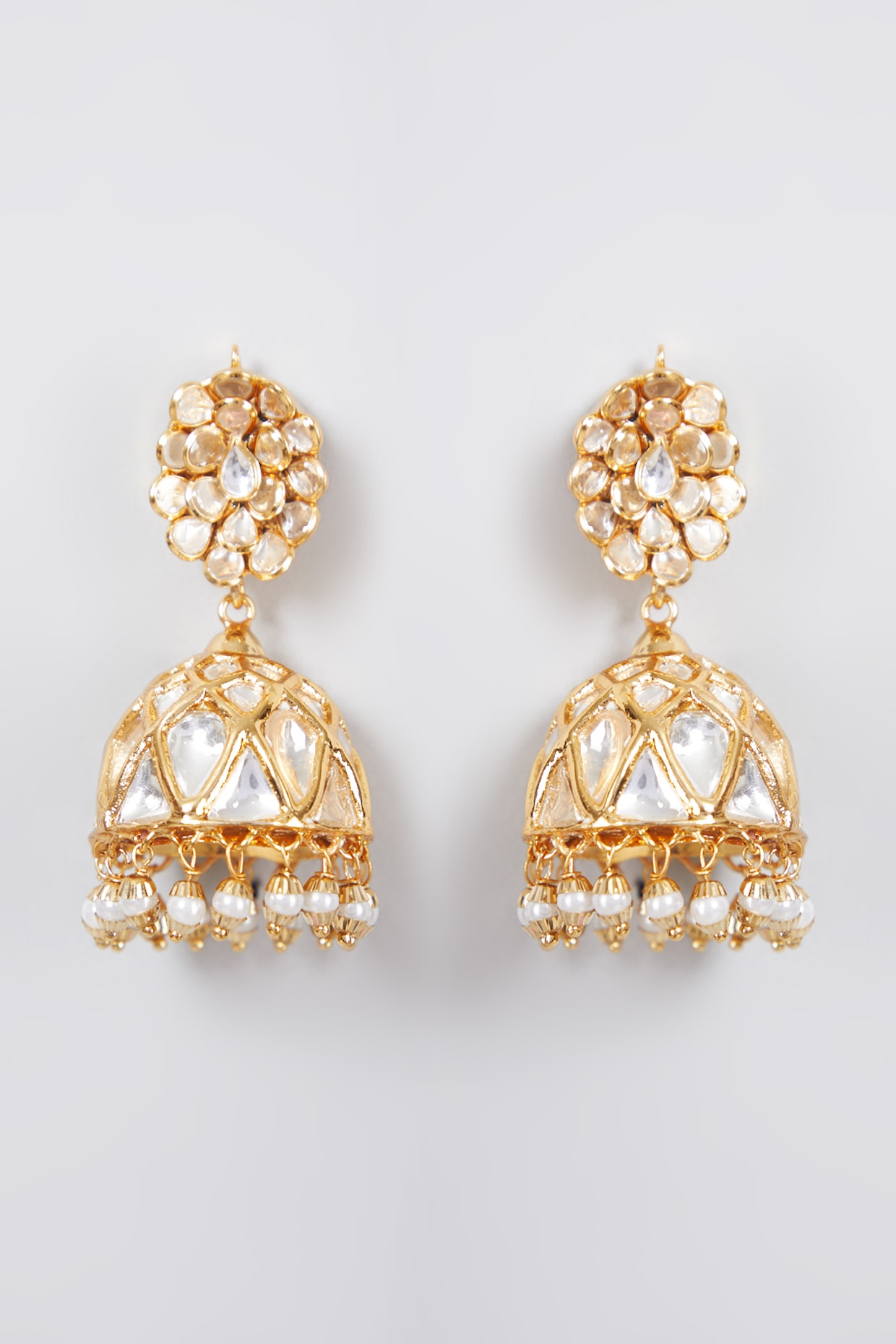 Gold dogri jhumka sale