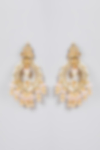 Gold Finish Chandbali Earrings by Just Jewellery