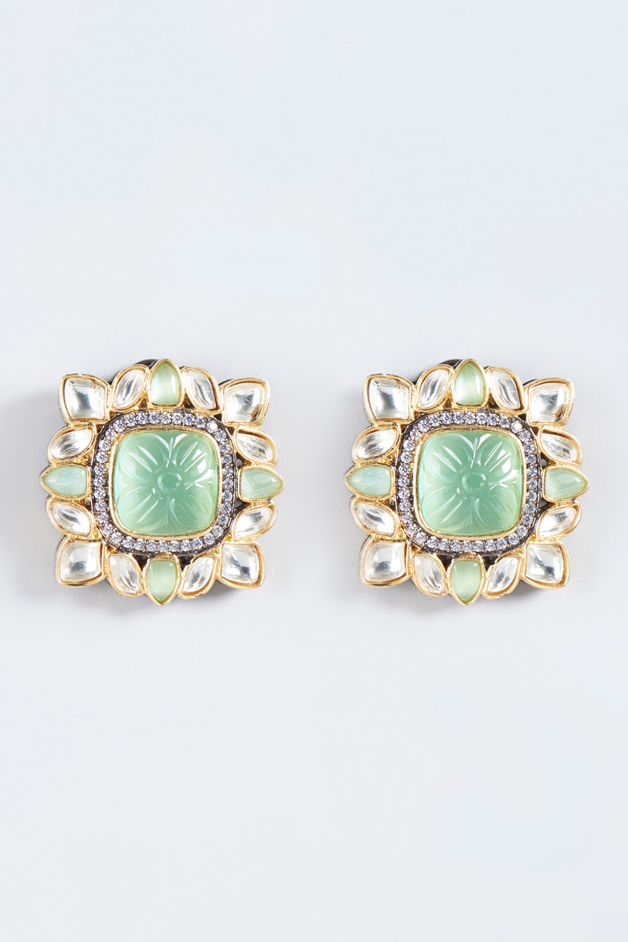 Zephyr Green/Purple Stone Earrings | Ben-Amun Jewelry