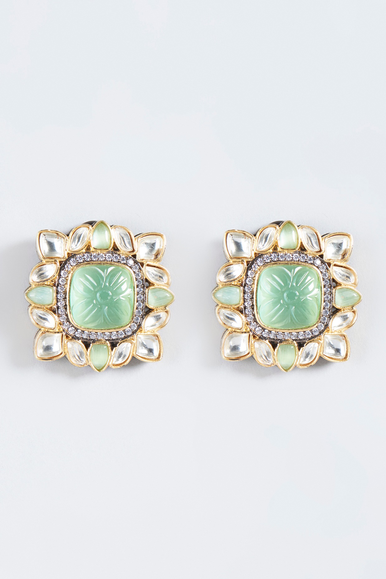 Light green new arrivals stud earrings