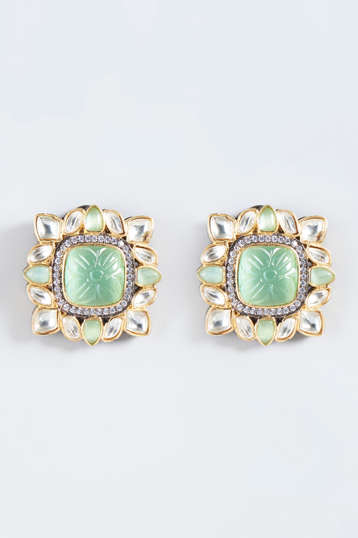 Zephyr Green/Purple Stone Earrings | Ben-Amun Jewelry