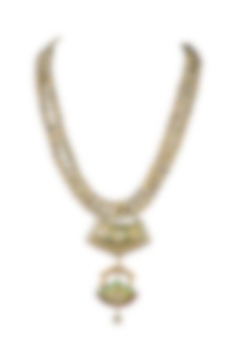 Gold Finish Meenakari Long Mala by Just Jewellery at Pernia's Pop Up Shop