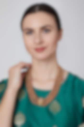 Gold Plated Ruby Kantha Necklace by Just Jewellery at Pernia's Pop Up Shop