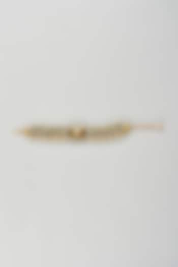 Gold Finish Kundan Polki Meenakari Bracelet by Just Jewellery at Pernia's Pop Up Shop