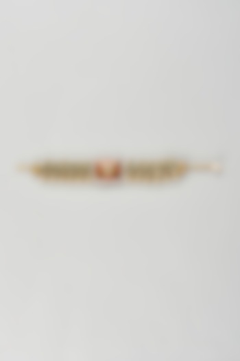 Gold Finish Kundan Polki Meenakari Bracelet by Just Jewellery at Pernia's Pop Up Shop