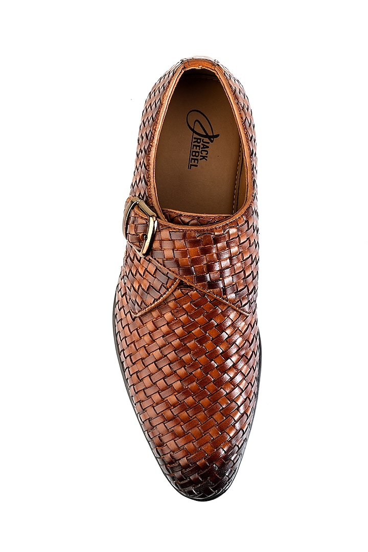 Tan Full Grain Leather Handcrafted Shoes by Jack Rebel