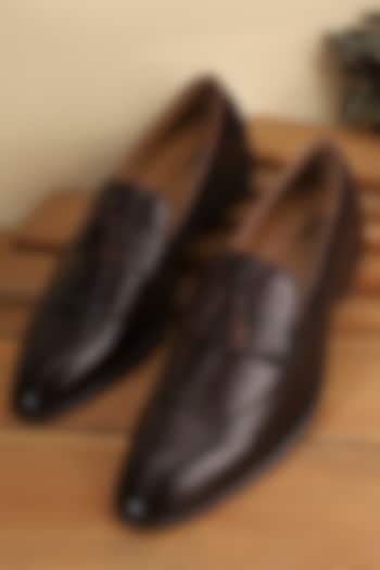 Brown Full Grain Leather Handcrafted Shoes by Jack Rebel