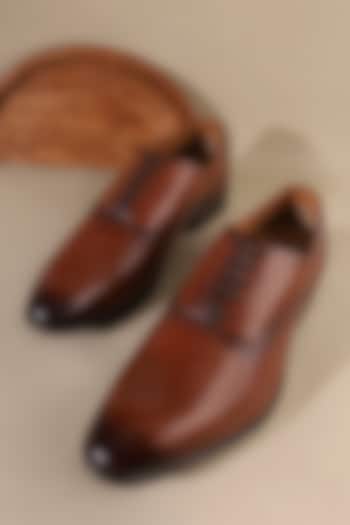 Tan Full Grain Leather Handcrafted Shoes by Jack Rebel