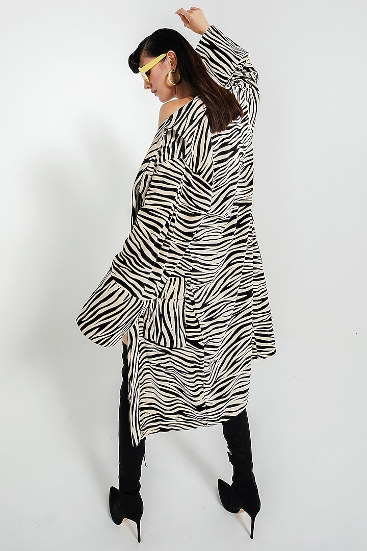 Black & White Velvet Jacket Midi Vacation Dress by July Issue at Pernia's Pop Up Shop