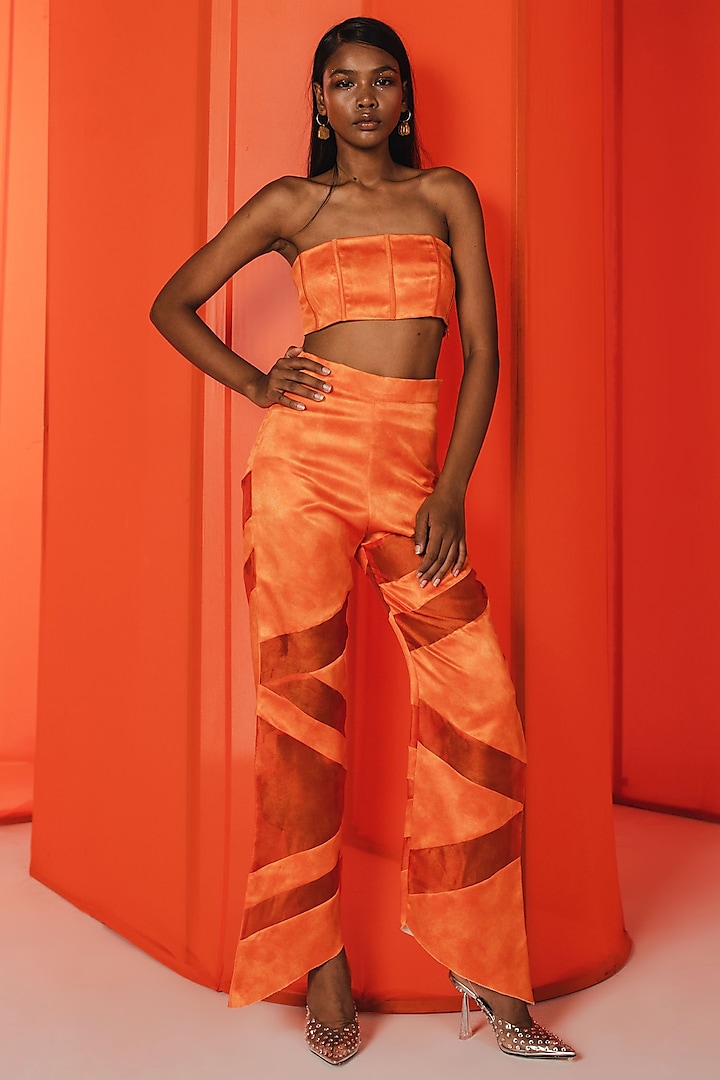 Orange Cotton Co-Ord Set by July Issue