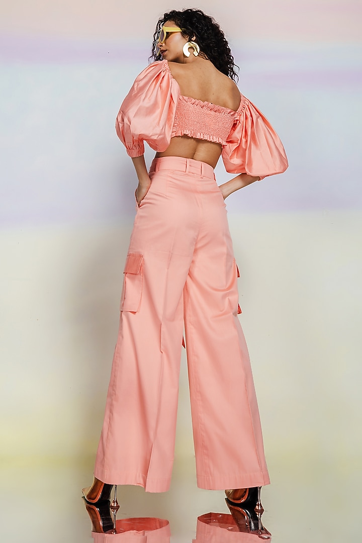 Carrot Pink Giza Cotton Co-Ord Set by July Issue at Pernia's Pop Up Shop