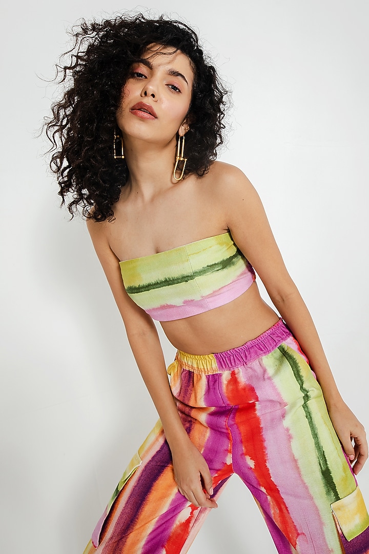Multi-Colored Cotton Jacquard Printed Co-Ord Set by July Issue at Pernia's Pop Up Shop