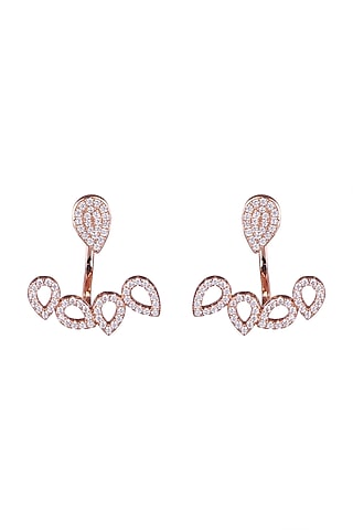 Rose Gold Finish Detachable Earrings by JewelitbySZ