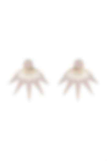 Gold Finish Zirconia Earrings by JewelitbySZ