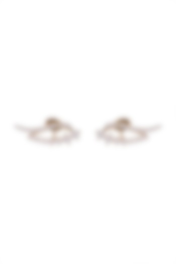 Gold Finish Detachable Zirconia Earrings by JewelitbySZ