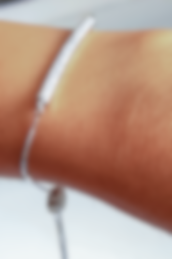 White Finish Cubic Zirconia Adjustable Bracelet by JewelitbySZ