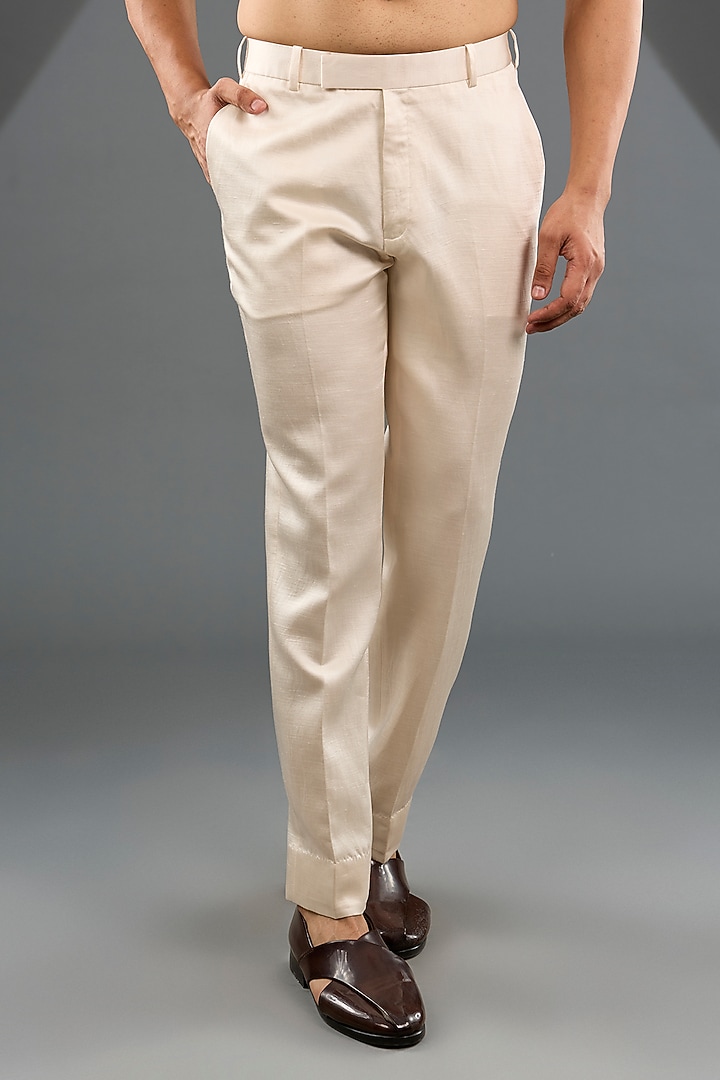 Blush Linen Silk & Crepe Bandhgala Set by Jatin Malik at Pernia's Pop Up Shop