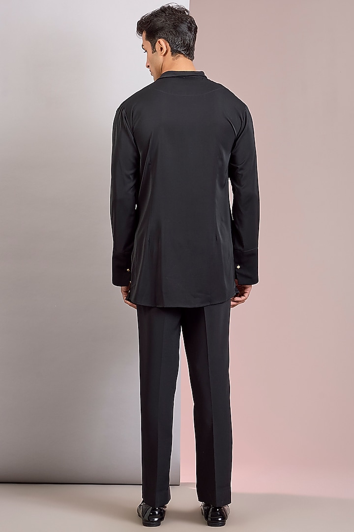 Gold Jacquard Groom Indowestern Set by Jatin Malik at Pernia's Pop Up Shop