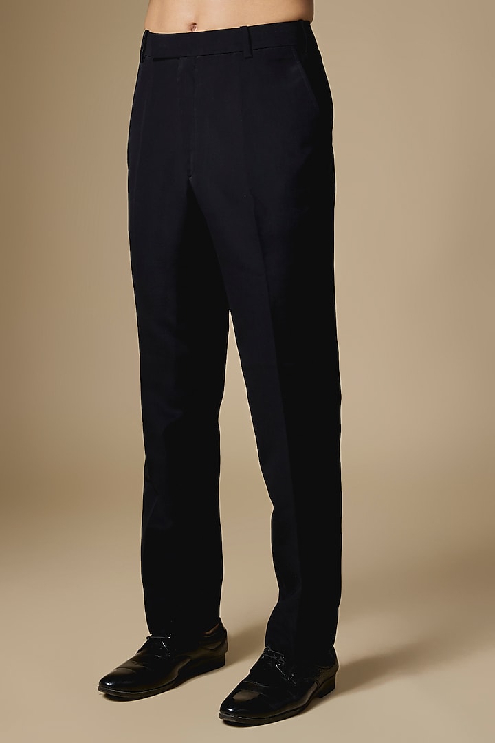 Black Linen Silk Groom Indowestern Set by Jatin Malik at Pernia's Pop Up Shop